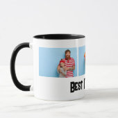 Vatertag Geschenk Bester Vater je 3 FotoCollage Tasse (Links)