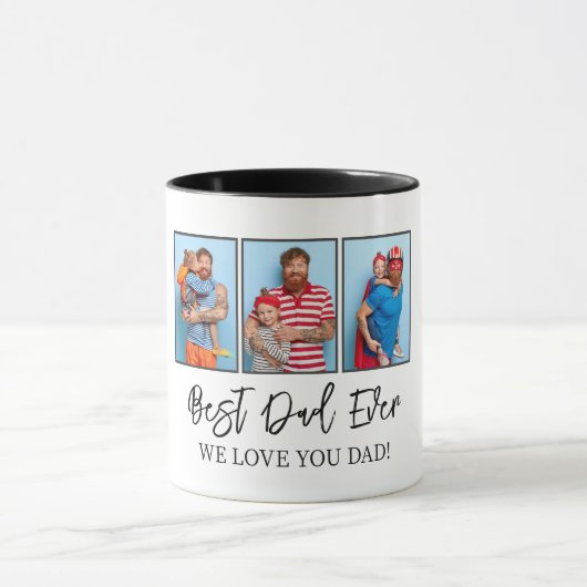 Vatertag Geschenk Bester Vater je FotoCollage Tasse (Zentrum)