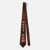 Vatertag Geschenk Bester Vater Necktie Rustikal Krawatte (Vorderseite)