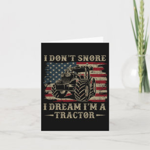 Vatertag Geschenk Dont Snore Traum Tractor 4 Juli Karte