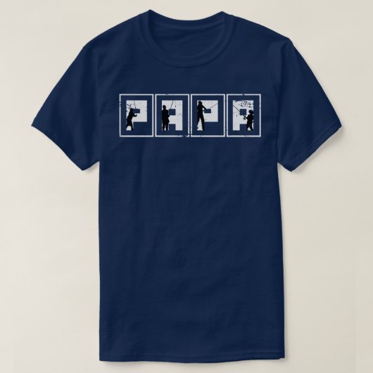 Vatertag Geschenk Fischen T-Shirt (Design vorne)