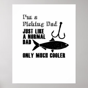 Vatertag Geschenk für Fischer Cooler Vater Poster