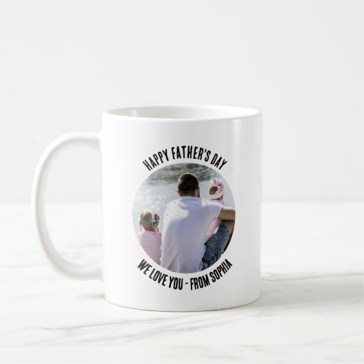 Vatertag Geschenk für Ihm, Gewohntes Foto Kaffeetasse (Links)