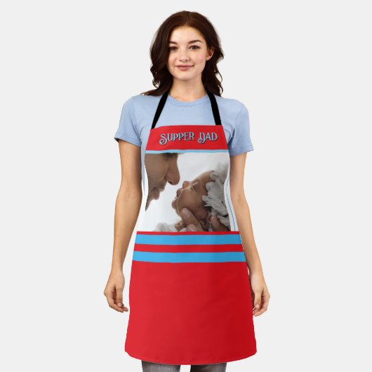 Vatertag-Geschenk für Supper Dad Schürze (Getragen)
