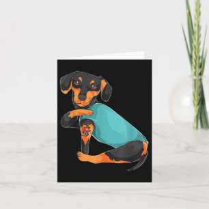 Vatertag Geschenk Lustiger Hund Papa Dachshund Ich Karte