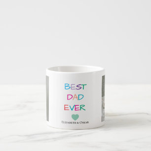 Vatertag Geschenk mit Kindernamen - Bester Vater j Espressotasse