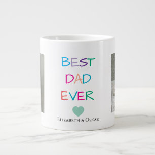 Vatertag Geschenk mit Kindernamen - Bester Vater j Jumbo-Tasse