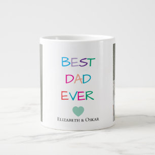 Vatertag Geschenk mit Kindernamen - Bester Vater j Jumbo-Tasse
