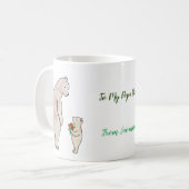 Vatertag Geschenk Niedlich Bären und Cub individue Kaffeetasse (Vorderseite Links)