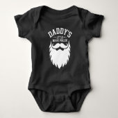 Vatertag Geschenk, Papa's Little Bart Puller Baby Strampler (Vorderseite)