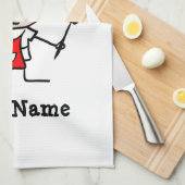 Vatertag Geschenk personalisierter Koch Koch Carto Geschirrtuch (Viertel Falte)