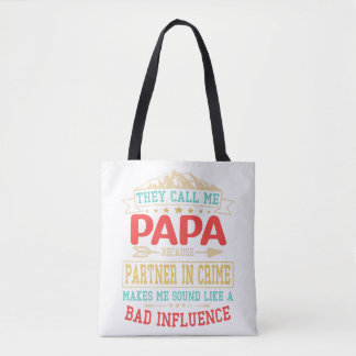 Vatertag Geschenk - sie nennen mich schlechten Ein Tasche