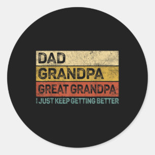 Vatertag Geschenk von Grandkids Vater Großer Opa Runder Aufkleber