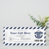 Vatertag Geschenkgutschein Einladung (Stehend Vorderseite)