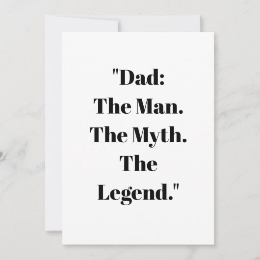 Vatertag Geschenkgutschein Karte (Vorderseite)