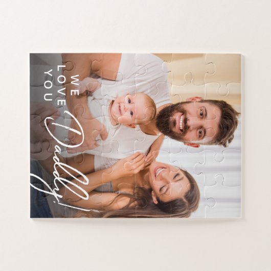 Vatertag Geschenkidee Personalisiertes Daddy Foto Puzzle (Horizontal)
