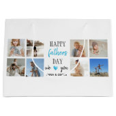 Vatertag-Geschenktasche | Personalisierte Fotos Große Geschenktüte (Vorderseite)