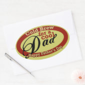 Vatertag Getränke- oder Bierflaschen-Etikett Ovaler Aufkleber (Umschlag)