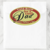 Vatertag Getränke- oder Bierflaschen-Etikett Ovaler Aufkleber (Tasche)