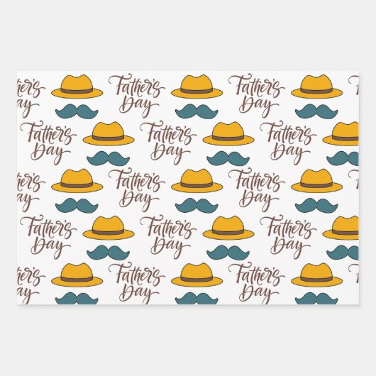 Vatertag Gewinner Vater Set Geschenkpapier Set (Vorderseite)