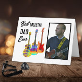 Vatertag Gitarre Vater Custom Foto Karte