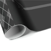 Vatertag - "Glücklicher Vatertag" Schwarz/Grau Geschenkpapier (Rolleneckpunkt)