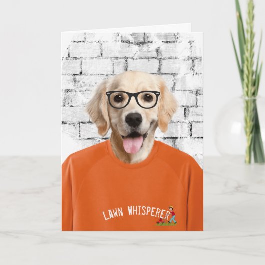 Vatertag: Goldener Retriever im T - Shirt Karte (Vorderseite)