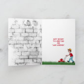 Vatertag: Goldener Retriever im T - Shirt Karte (Innenseite)