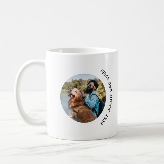 Vatertag Goldener Retriever Vater Custom Foto Kaffeetasse (Links)