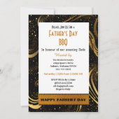 Vatertag Goldmedaille Wirbel Fun Curls GRILLEN Par Einladung (Vorderseite)