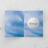 Vatertag Golf Bag and Ball Karte (Innenseite)