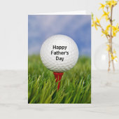 Vatertag Golf Ball auf dem T-Shirt Karte (Gelbe Blume)