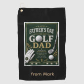 Vatertag Golf Dad Golf Handtuch (Vorderseite)