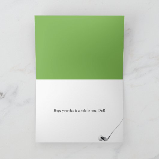 Vatertag Golf Feiertagskarte (Innenseite)