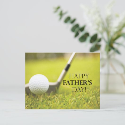 Vatertag Golf Postkarte (Stehend Vorderseite)