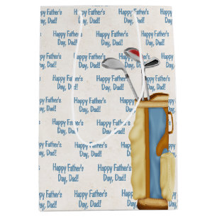 Vatertag Golf-Tasche mit Clubs Mittlere Geschenktüte