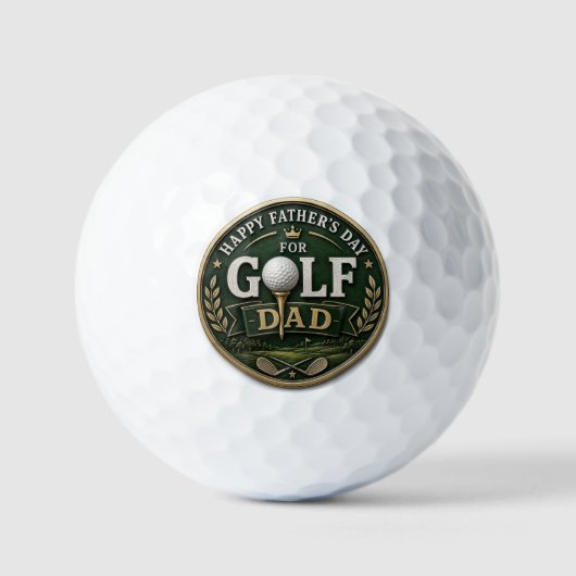 Vatertag Golf-Vater Golfball (Vorderseite)
