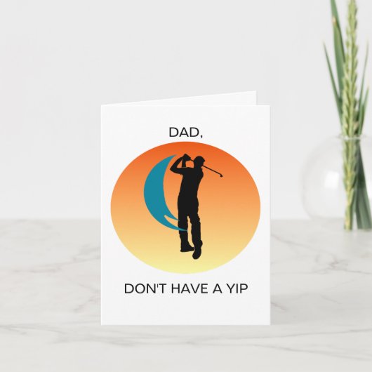 Vatertag Golfer geklappte Urlaubskarte Feiertagskarte (Vorderseite)