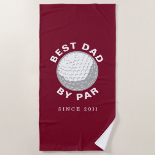 Vatertag Golfspielen Vater Gag Custom Year Golf Strandtuch