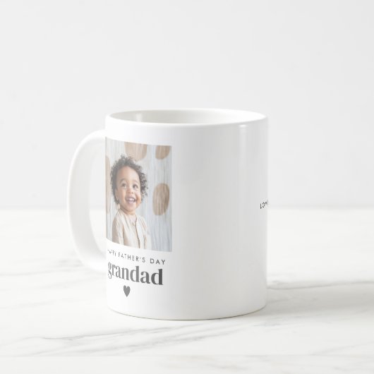 Vatertag Grandad Foto Kaffeetasse (Vorderseite Links)