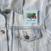 Vatertag Graue Katze Button (Beispiel)