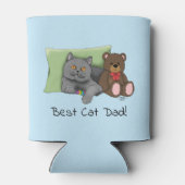 Vatertag Graue Katze Dosenkühler (Rückseite)