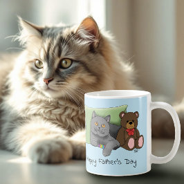 Vatertag Graue Katze Kaffeetasse