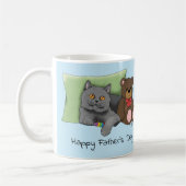 Vatertag Graue Katze Kaffeetasse (Links)