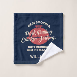 Vatertag GRILLEN Pit Master Vater Custom Waschlappen