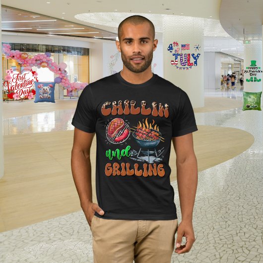 Vatertag "Grillender Vater" T-Shirt