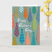 Vatertag Groovy Krawatten Karte (Gelbe Blume)