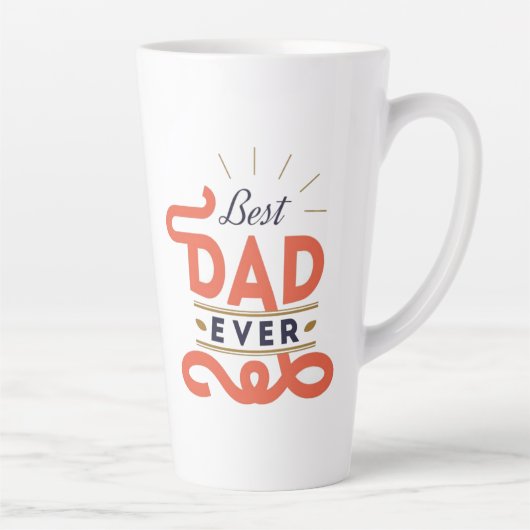 Vatertag Große Latte-Tasse - Bester Vater je Milchtasse (Rechts)