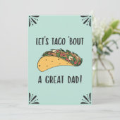 Vatertag Großer Vater Funny Taco Puff Zitat Karte (Stehend Vorderseite)