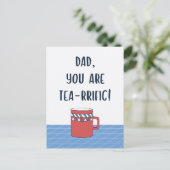 Vatertag Grosser Vater Funny Tee Puff Zitat Postkarte (Stehend Vorderseite)